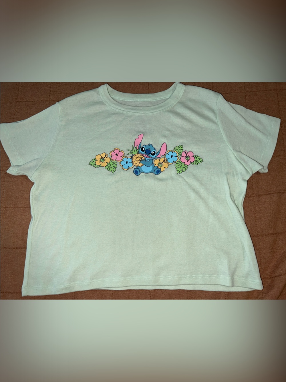 Target Girls' Mint Green Stitch Graphic Short Sleeve Tee